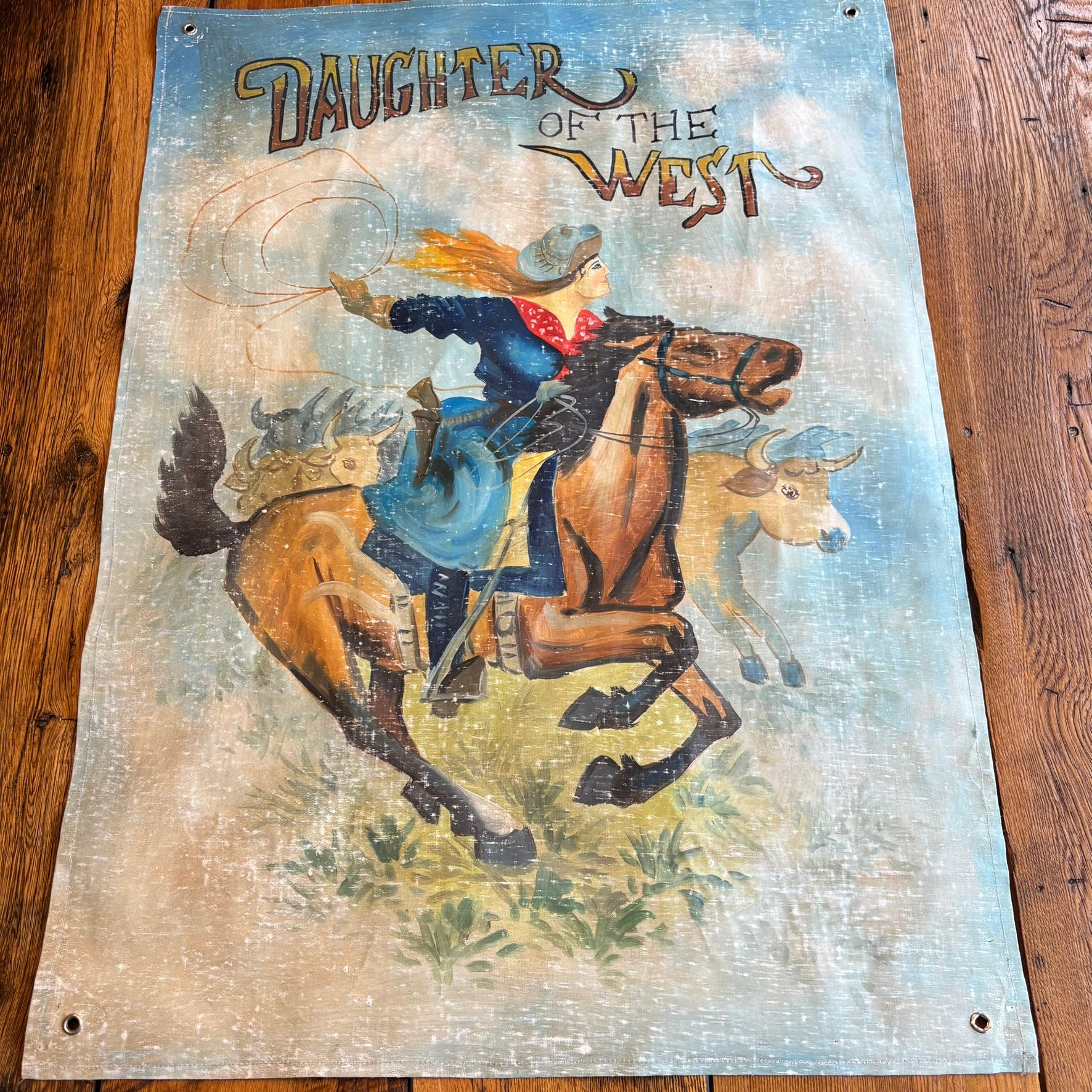 Vintage Daughter of The West Canvas Poster - Annie Oakley