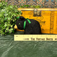 Load image into Gallery viewer, 1960's Vintage Stuffed Yellowstone Black Bear with Green Bow
