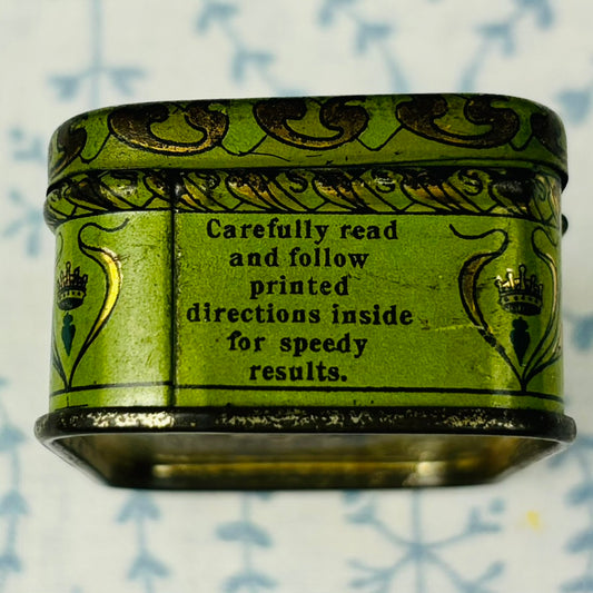 Circa Early 1900's - Robert J Pierce's Tansy Cotton Root Pennyroyal and Apiol Hinged Tablets Tin