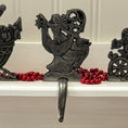 Load image into Gallery viewer, Set of 3 Vintage Cast Iron Christmas Fireplace Stocking Holders
