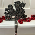 Load image into Gallery viewer, Set of 3 Vintage Cast Iron Christmas Fireplace Stocking Holders
