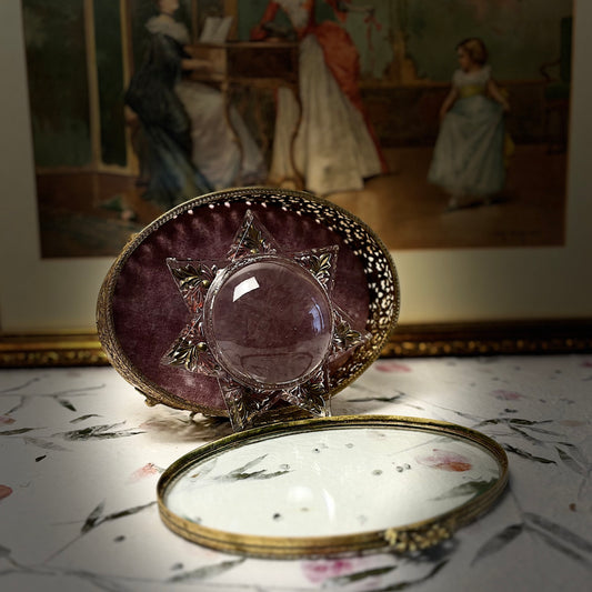 Victorian Decorative Paperweight/Magnifying Glass