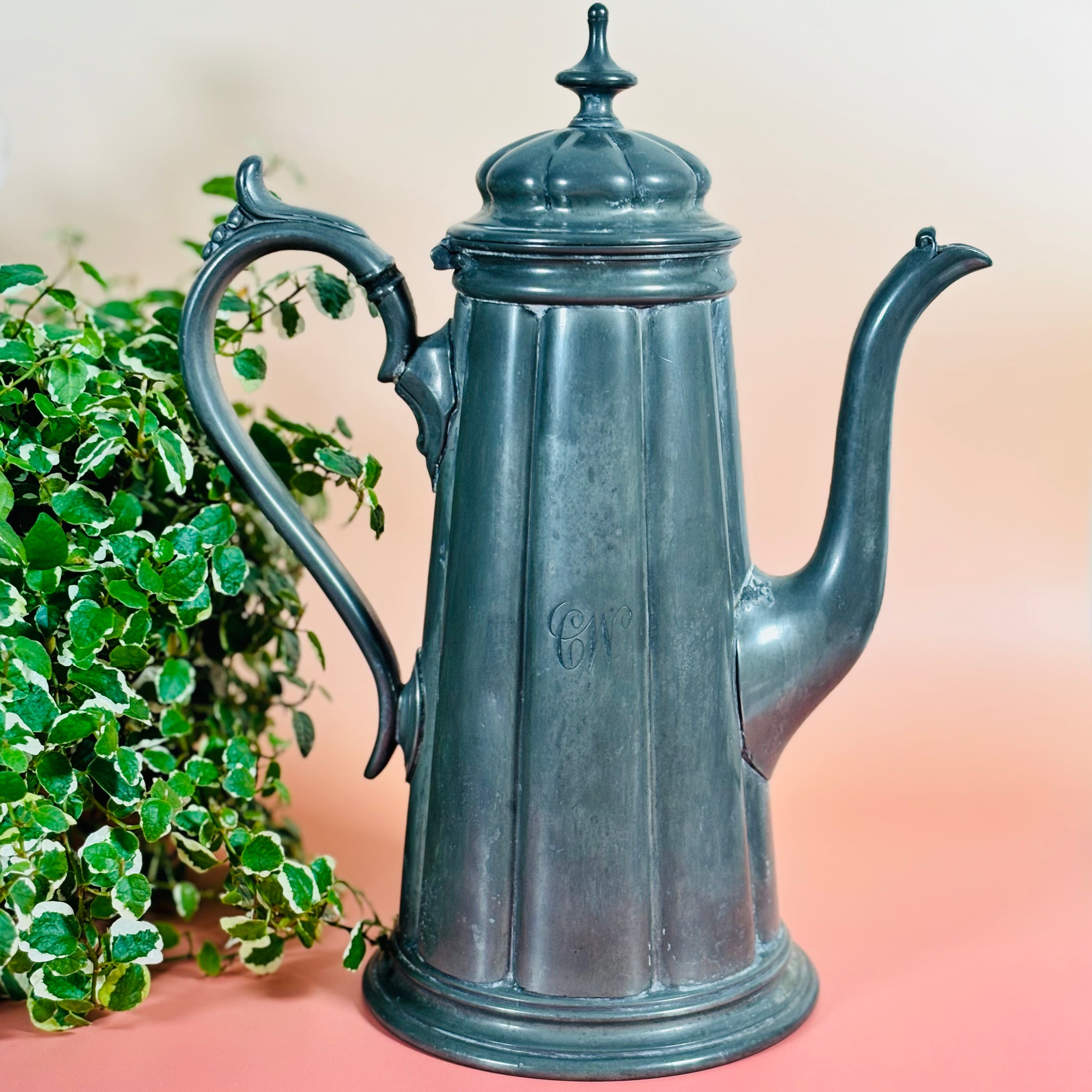 Vintage Pewter Tea Pot