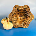 Load image into Gallery viewer, Handcarved Vintage Collapsible Wooden Bowl
